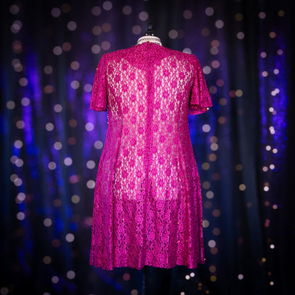 raspberry rose dress