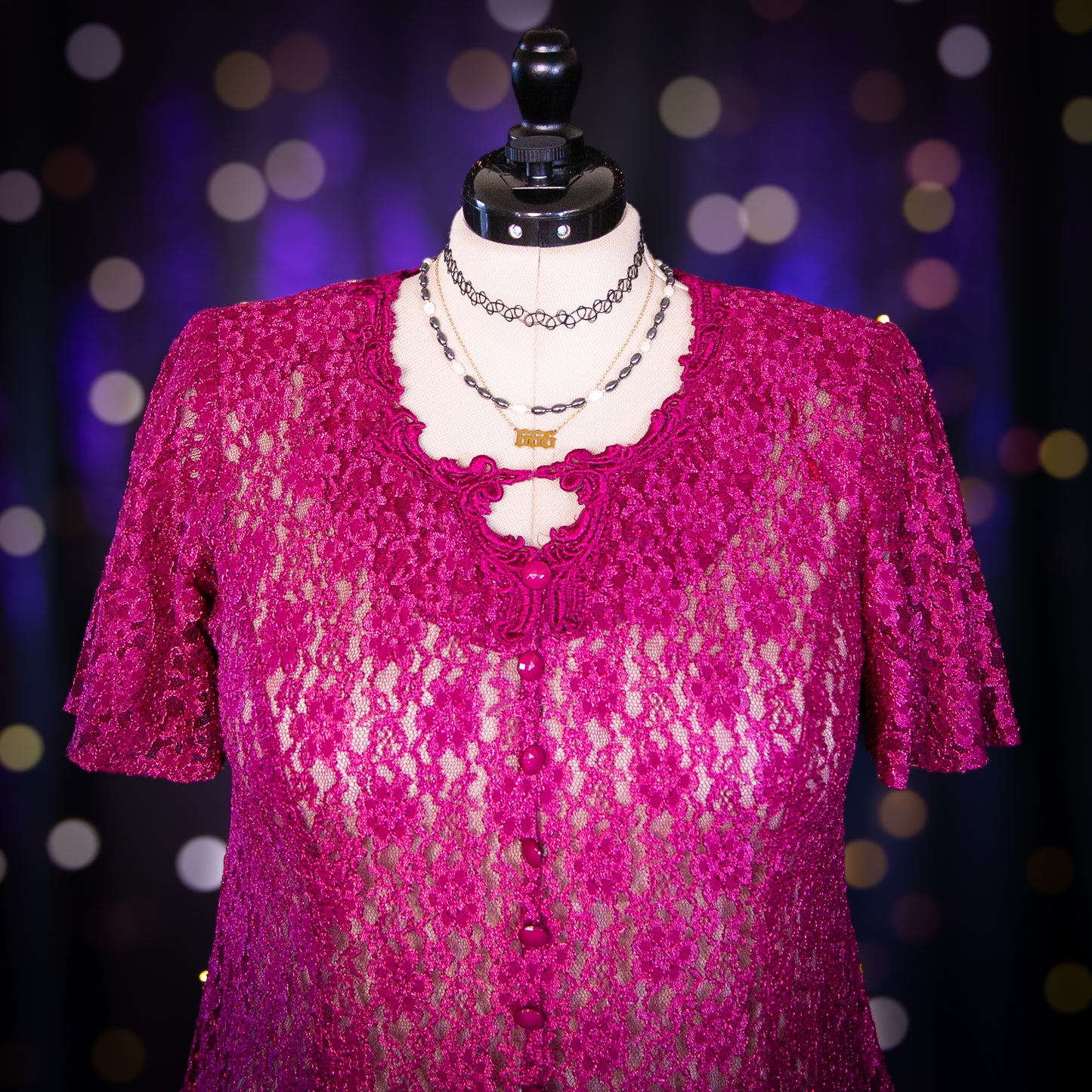 raspberry rose dress