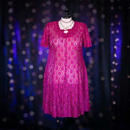 raspberry rose dress