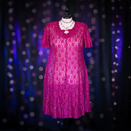 raspberry rose dress