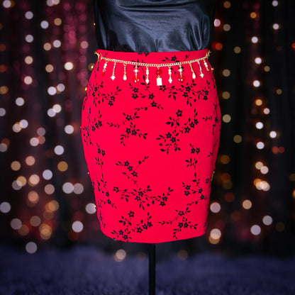 garnet blooms skirt