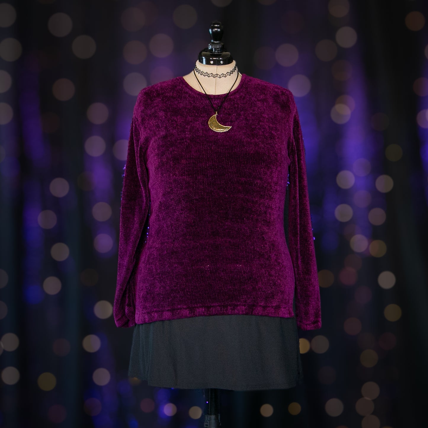crystal ball pullover sweater