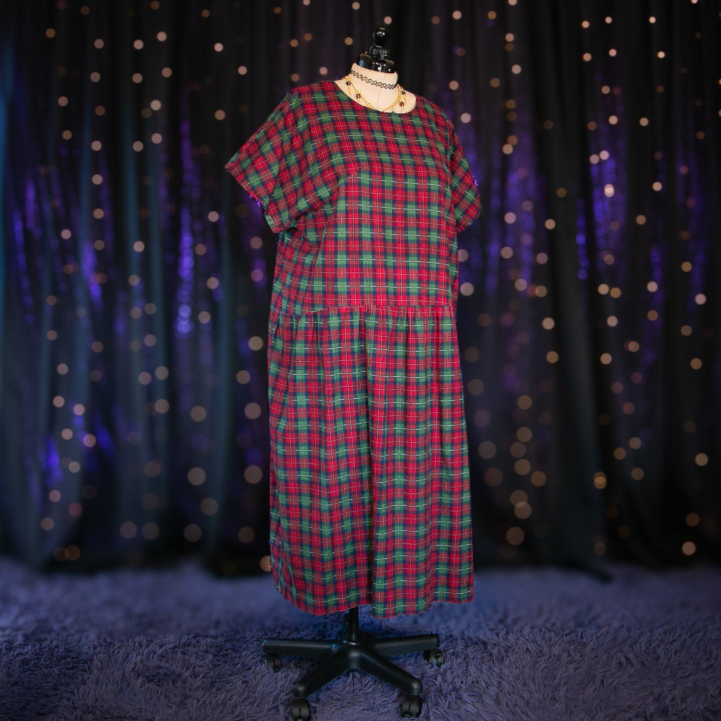 plaid apple dress