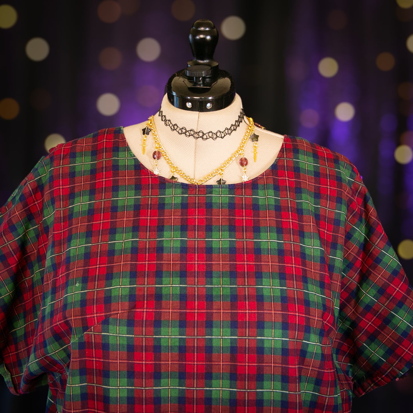 plaid apple dress