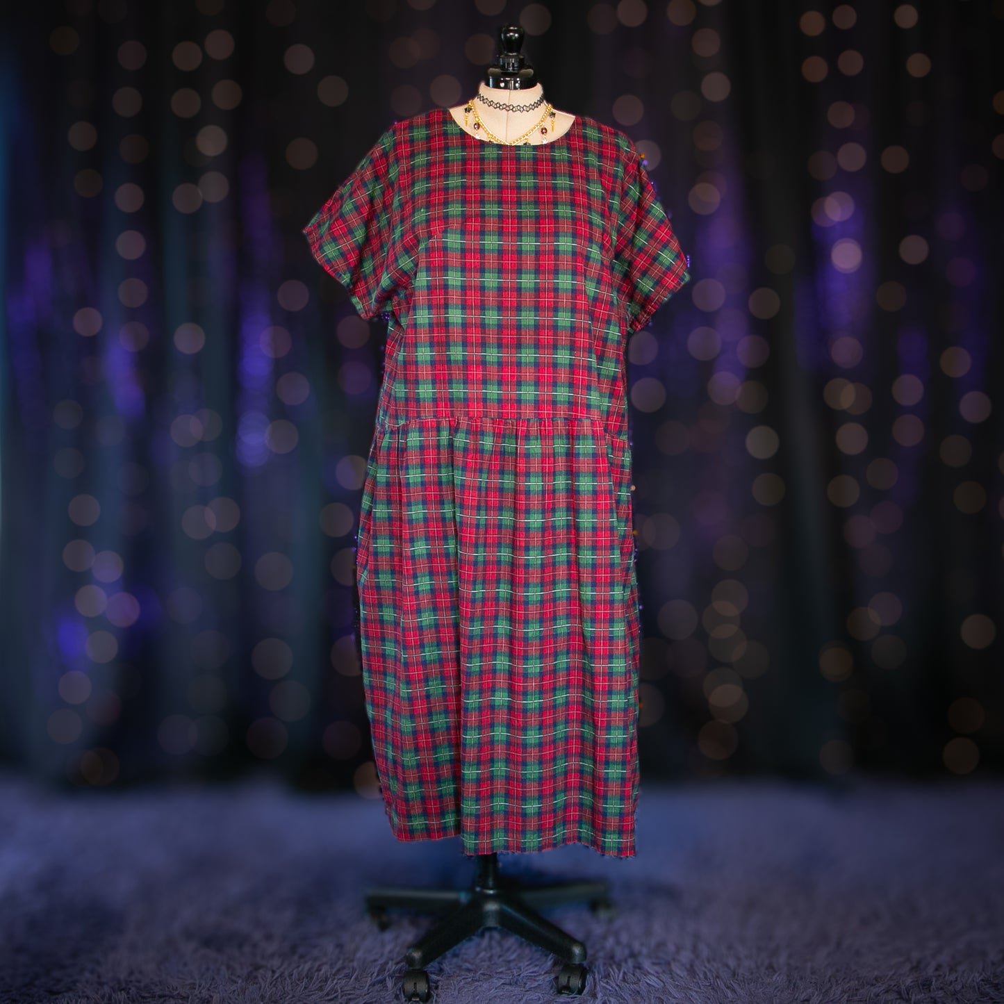 plaid apple dress