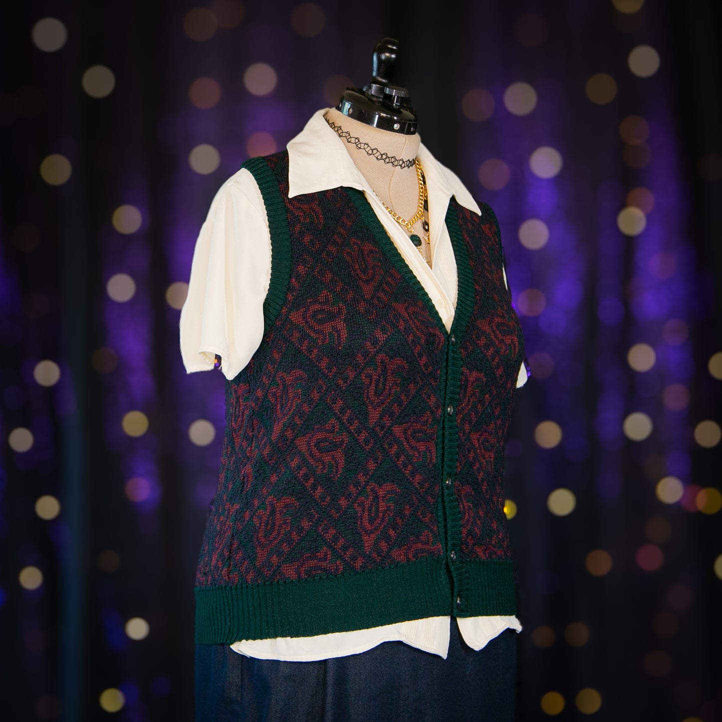 library lore sweater vest