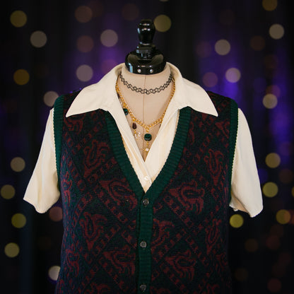 library lore sweater vest