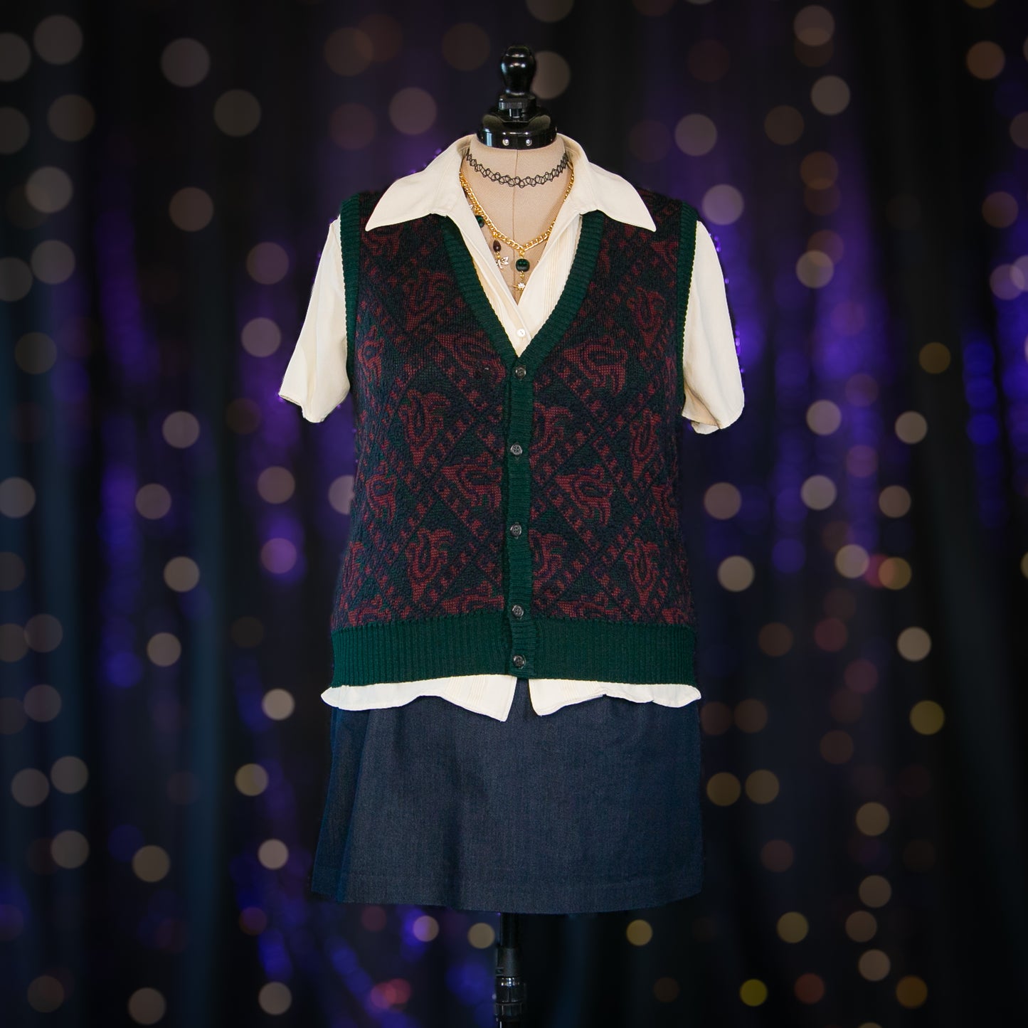 library lore sweater vest