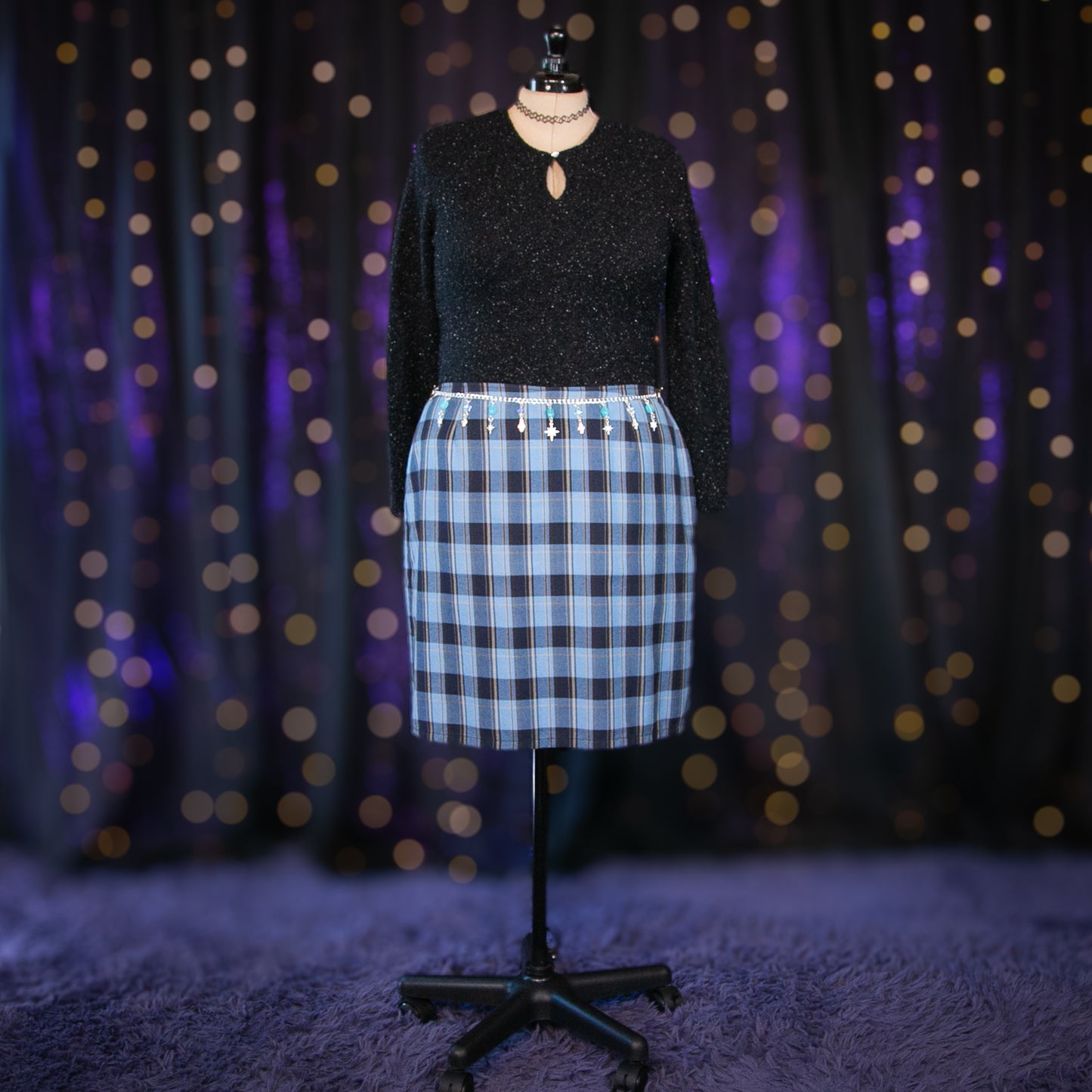 plaid influence skirt