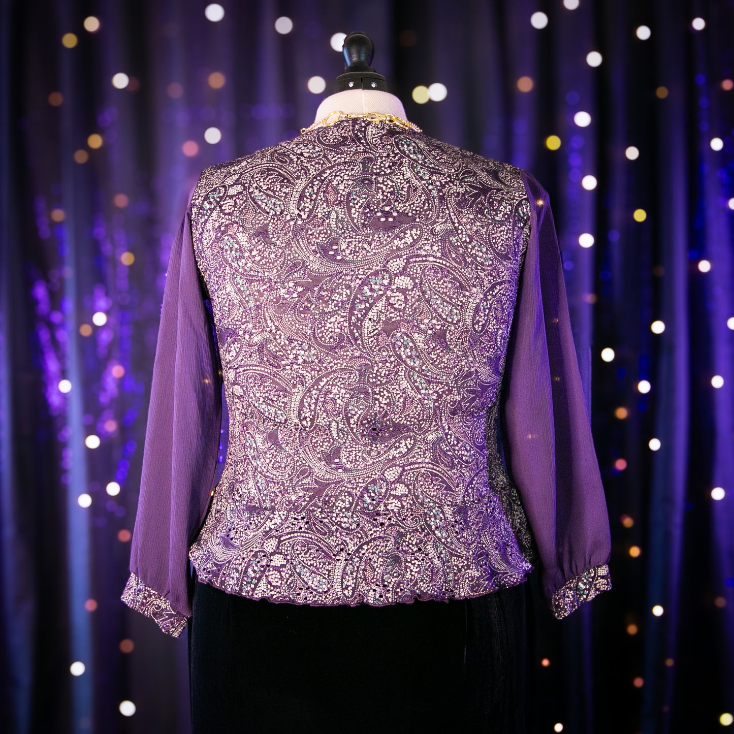 purple paisleys top