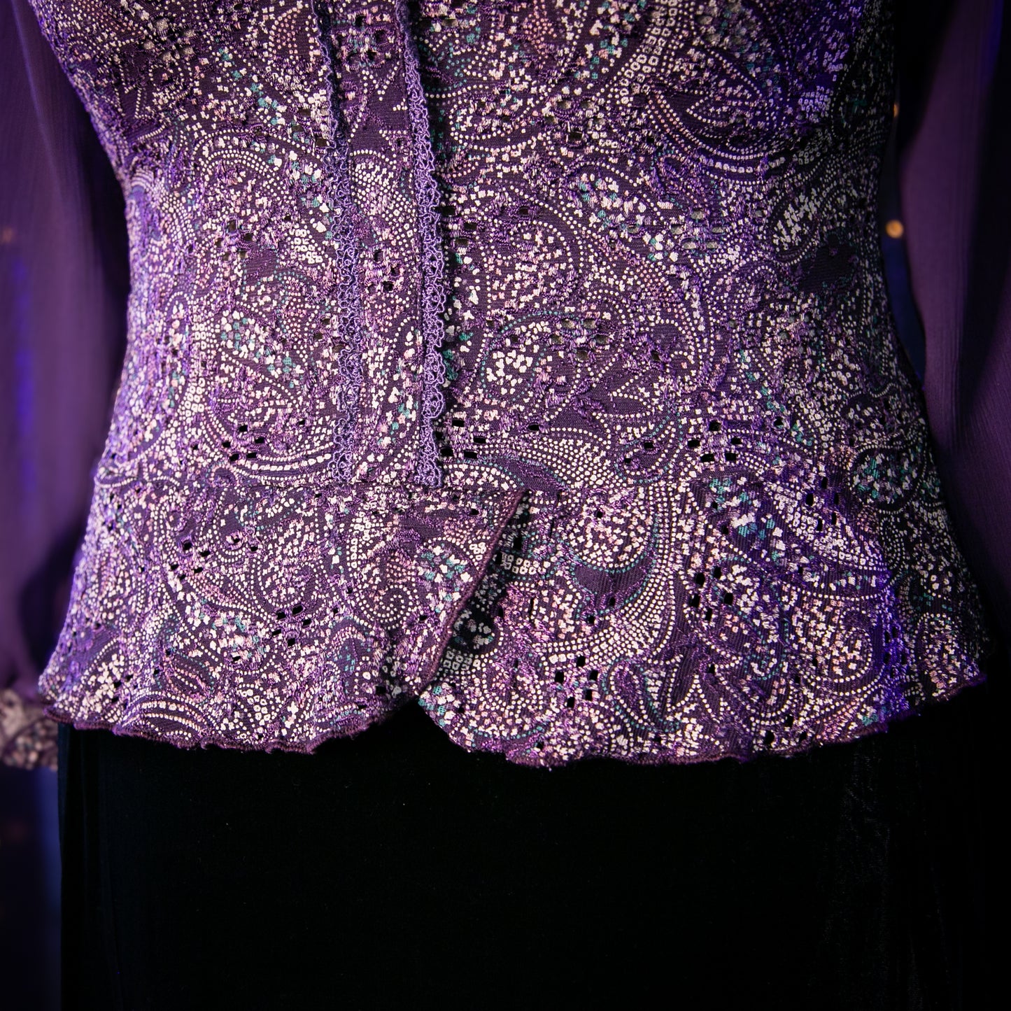 purple paisleys top