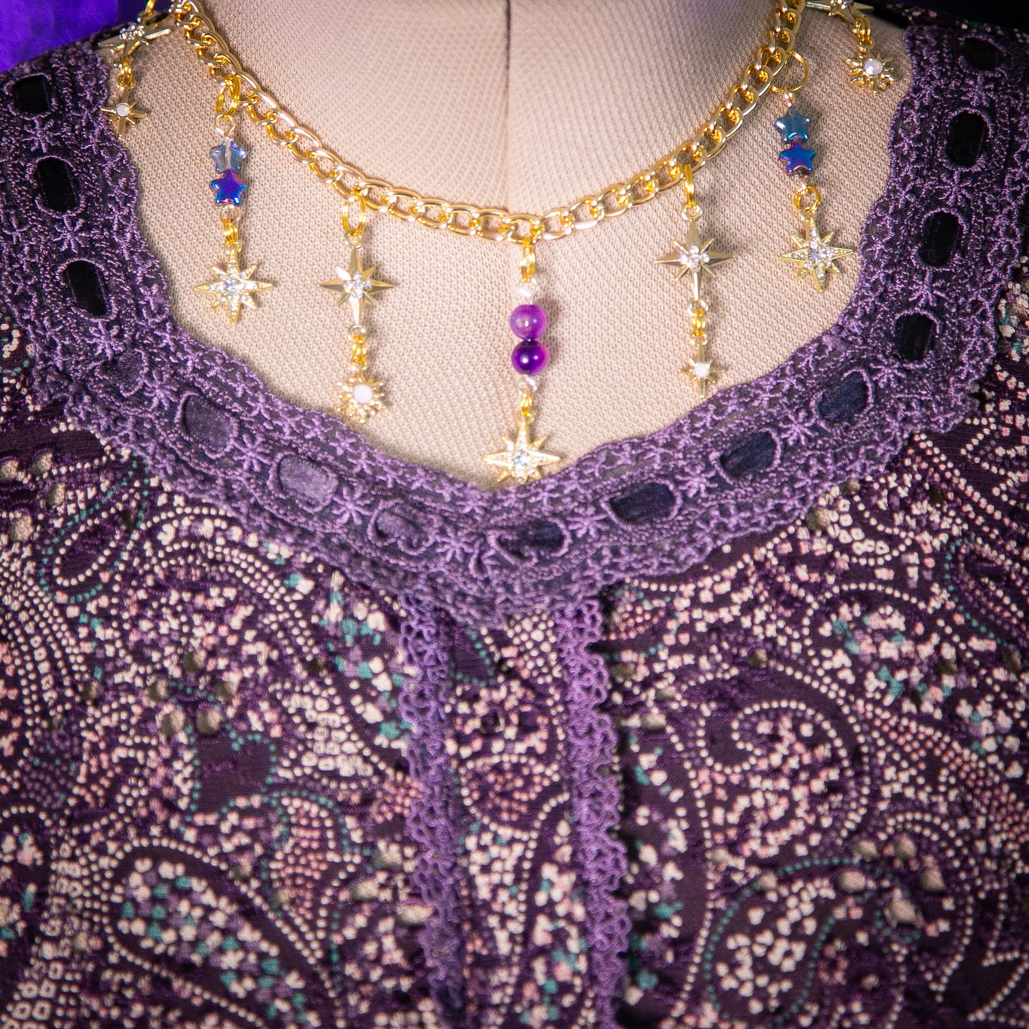 purple paisleys top