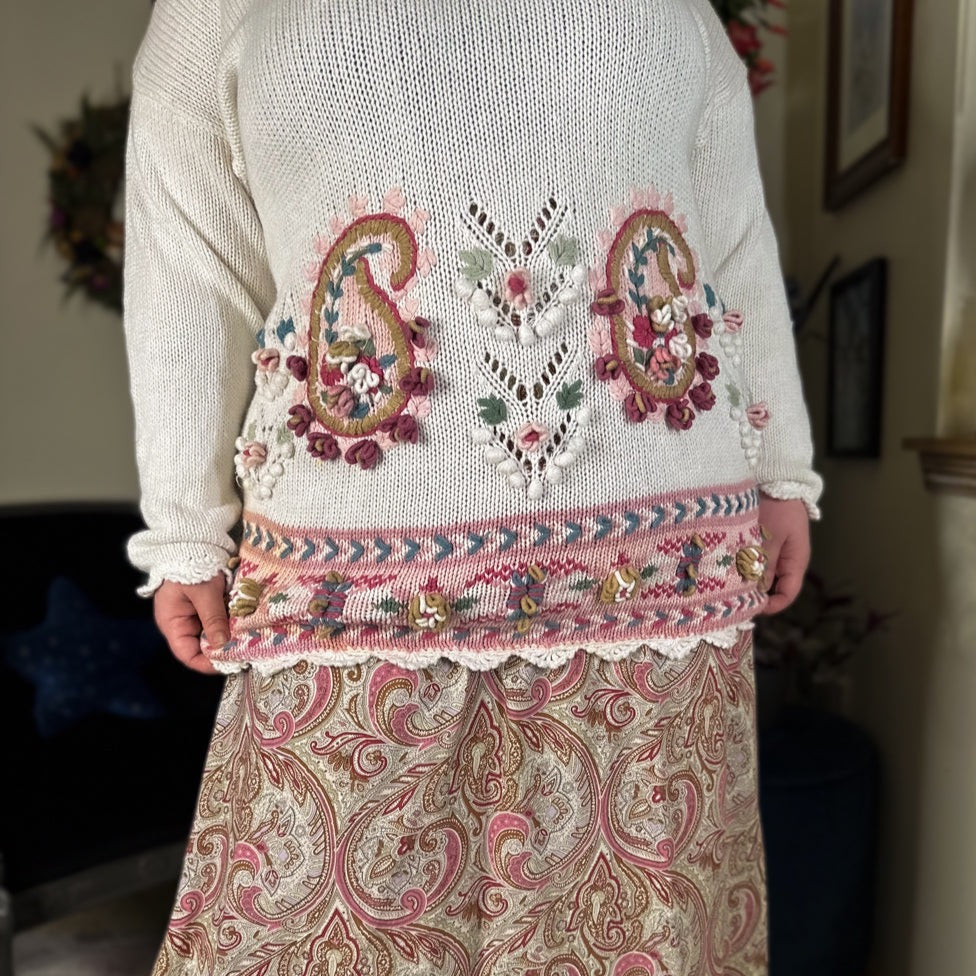 practical paisley sweater