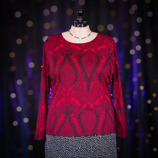 garnet paisley top