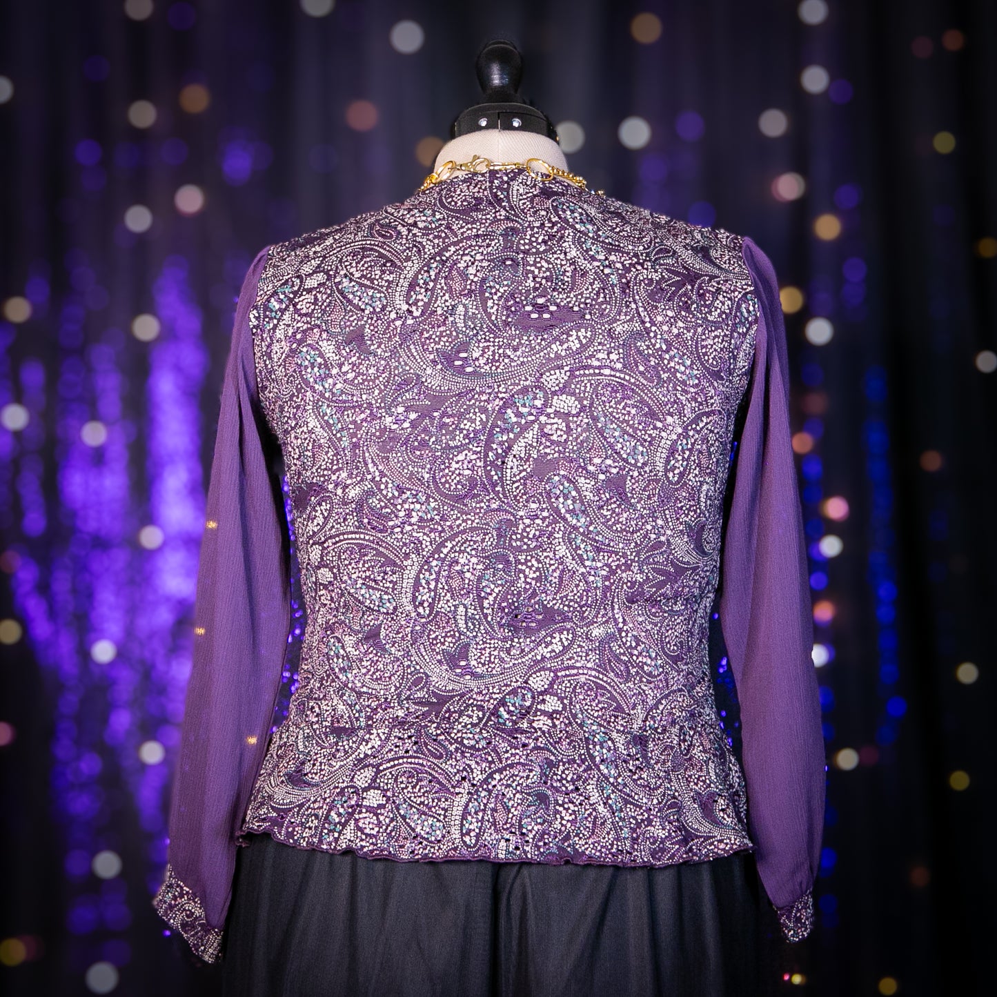 plum paisleys top