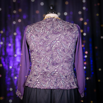 plum paisleys top