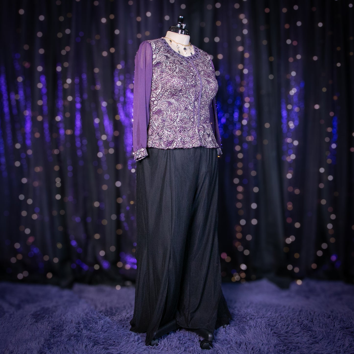 plum paisleys top