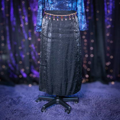 silver hematite skirt