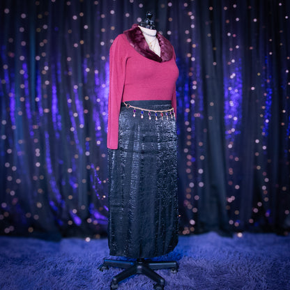 silver hematite skirt
