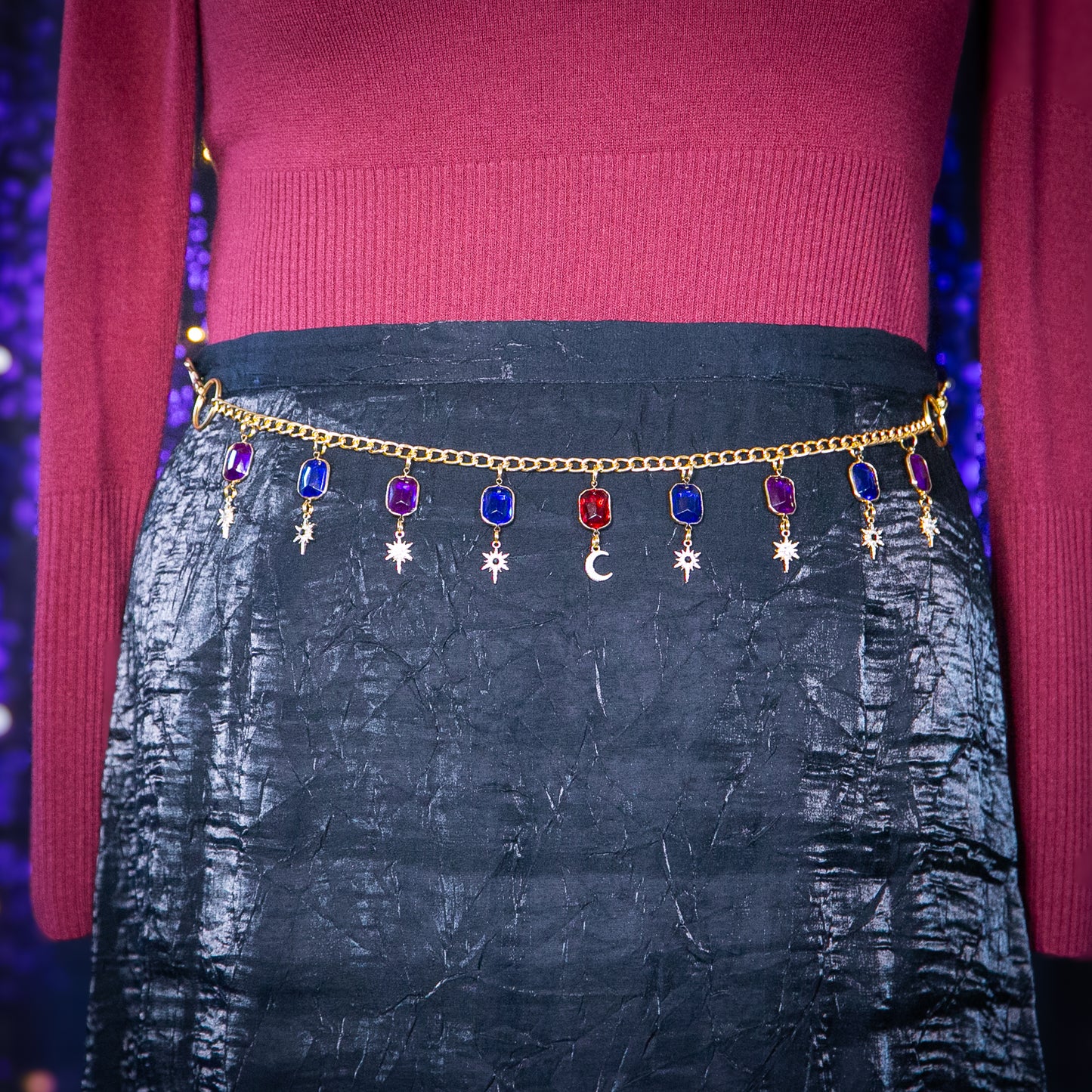 silver hematite skirt