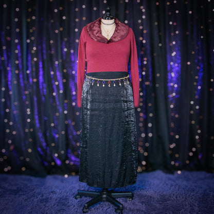 silver hematite skirt