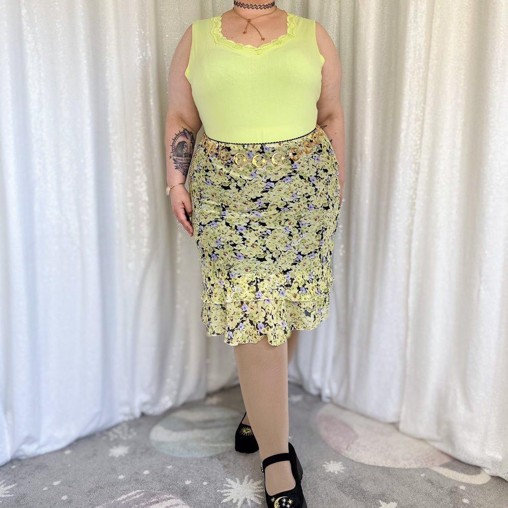 chartreuse blooms skirt