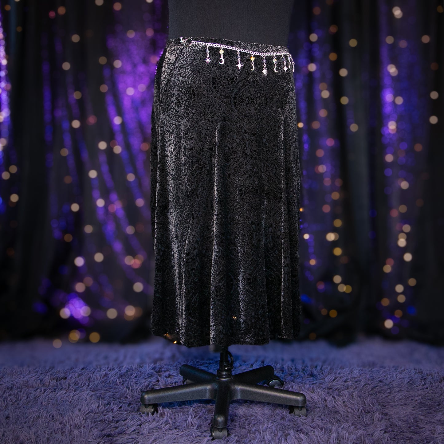 pewter paisley skirt