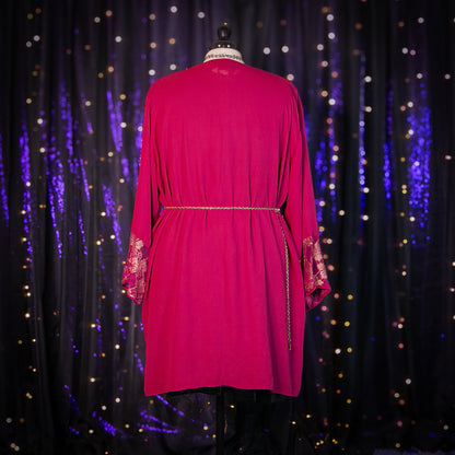ruby and gold dress