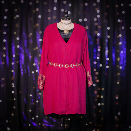 ruby and gold dress
