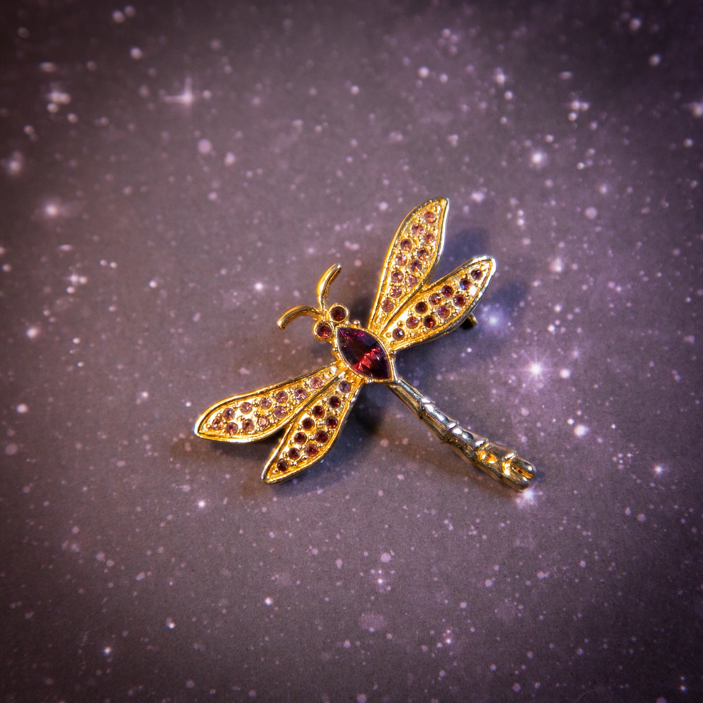 gold dragonfly brooch