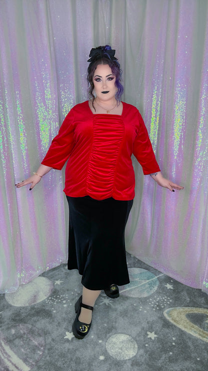 red wedding top