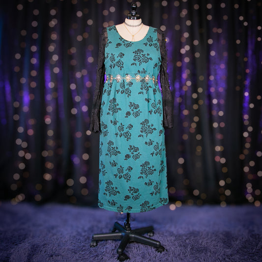 emerald rose dress