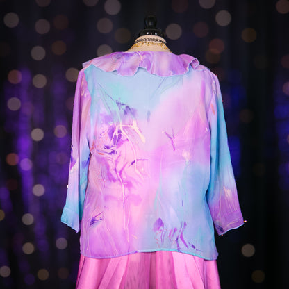 opal hydrangea cardigan top