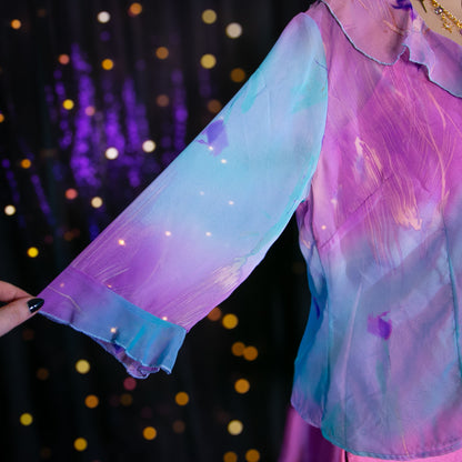 opal hydrangea cardigan top