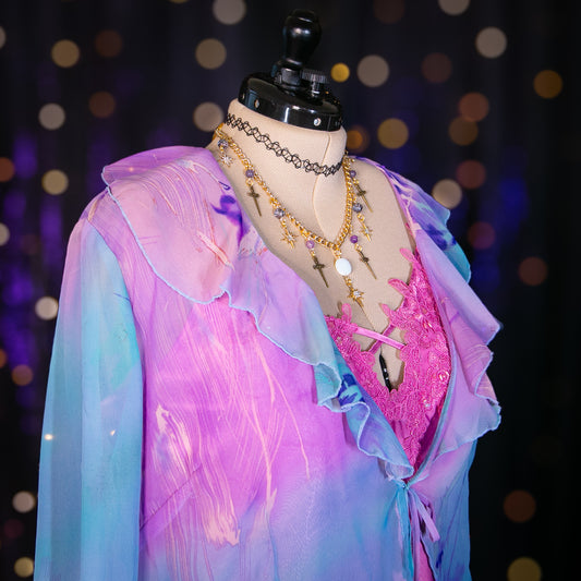 opal hydrangea cardigan top