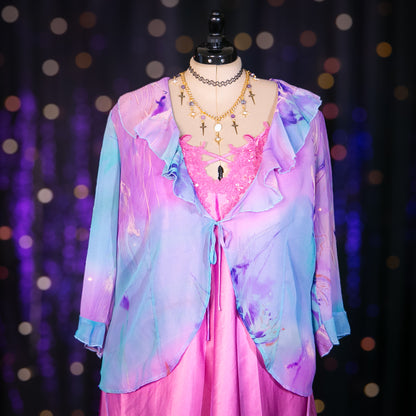 opal hydrangea cardigan top