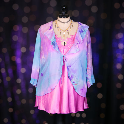 opal hydrangea cardigan top
