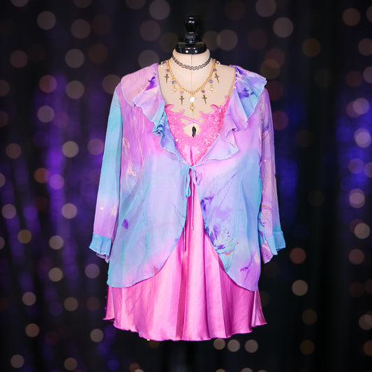 opal hydrangea cardigan top