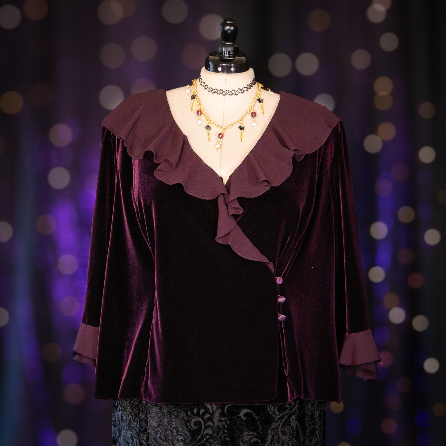 plum garnet top