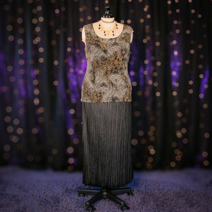 banded onyx skirt