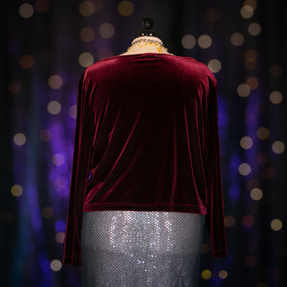 burgundy topaz cardigan top