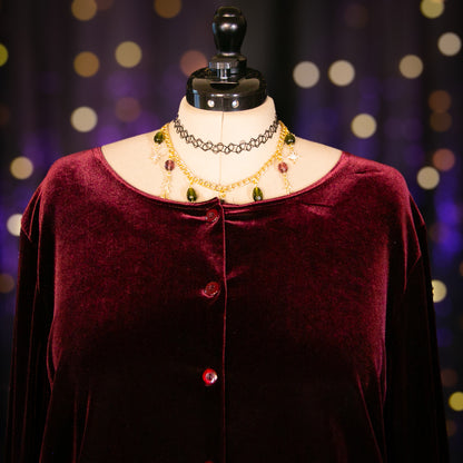 burgundy topaz cardigan top