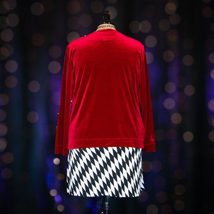 red zircon cardigan