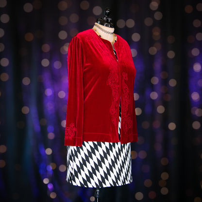 red zircon cardigan