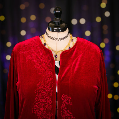 red zircon cardigan