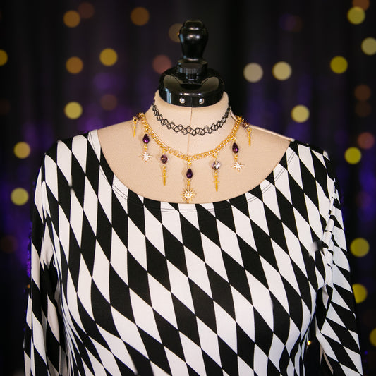 harlequin diamonds dress
