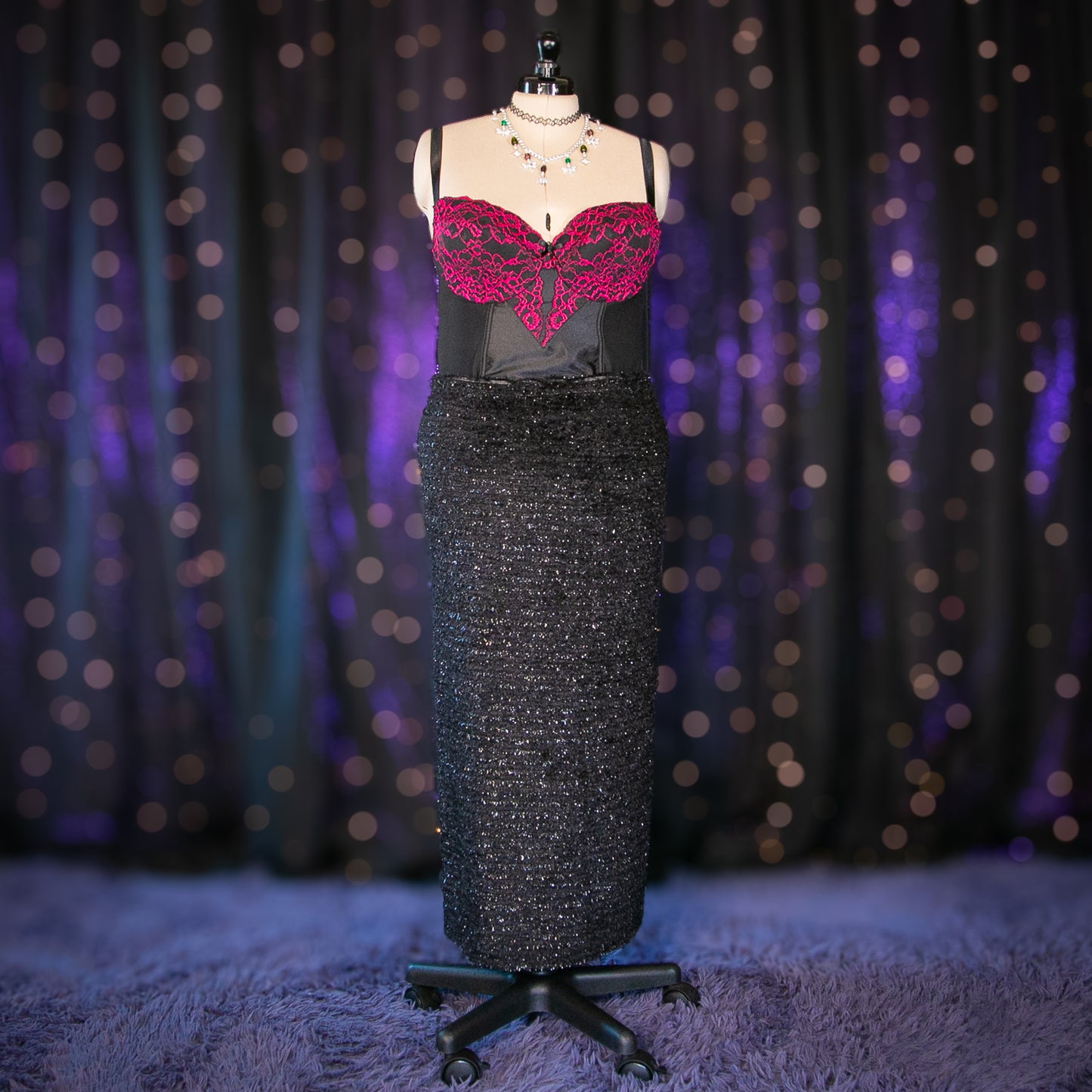 rhodolite inclusion corset top