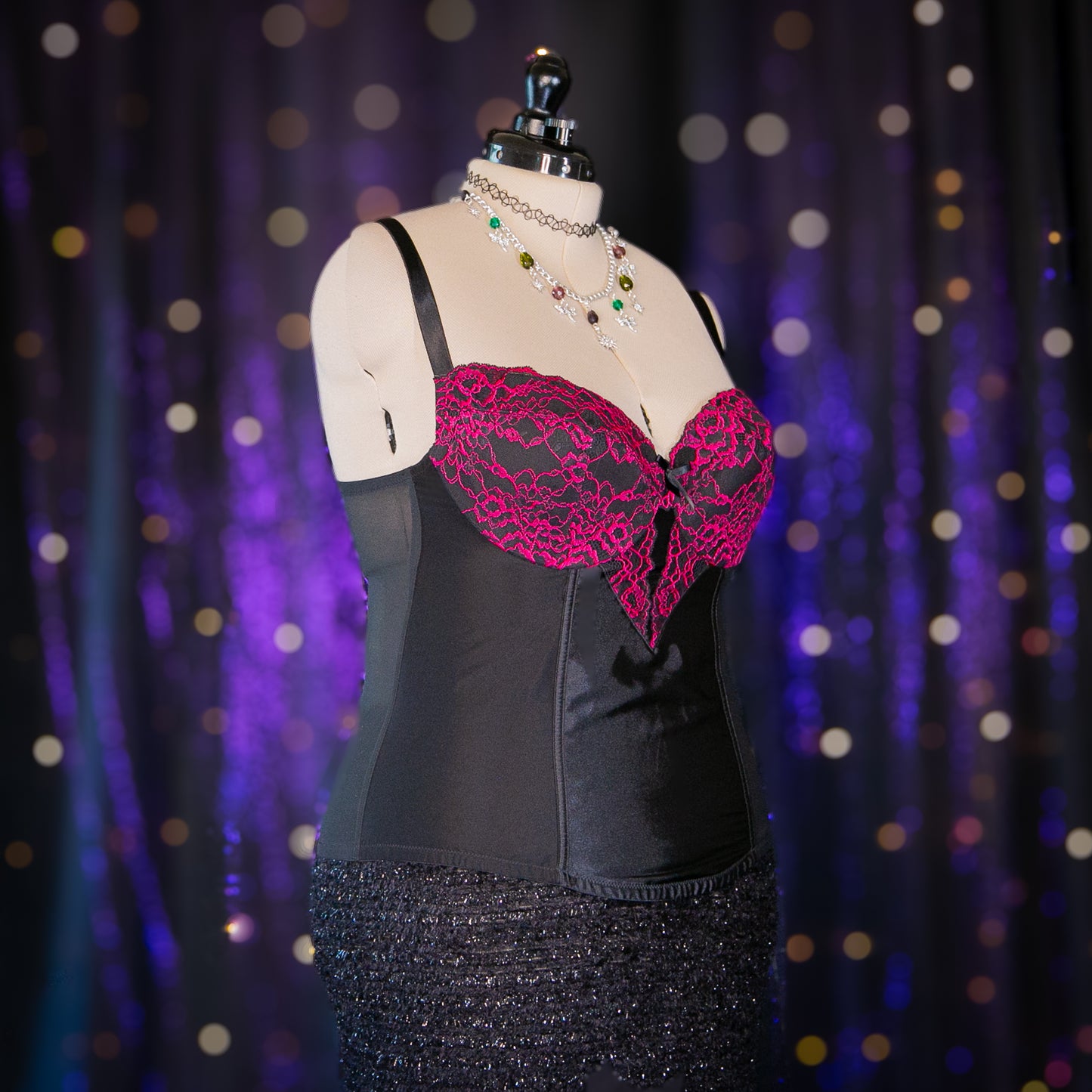 rhodolite inclusion corset top