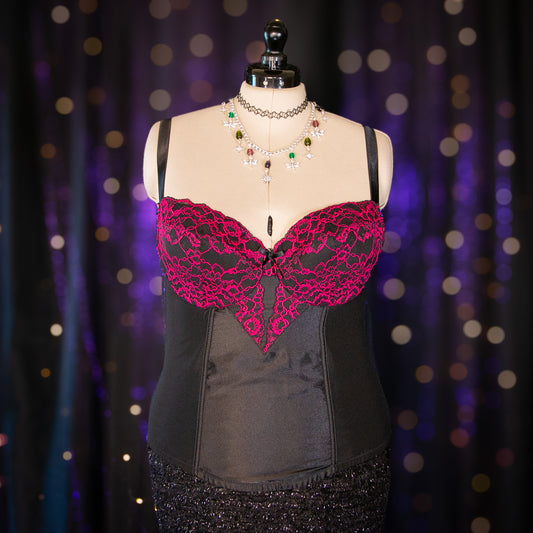 rhodolite inclusion corset top