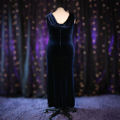 deep blue topaz dress